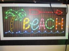 Beach LED Sign