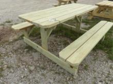WOODEN PICNIC TABLE 6'X29 1/2"X31"