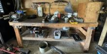 Bench Contents-NO Bench Grinder, Bolts, Electrical