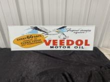 Veedol Motor Oil, embossed, 47.5x14.5  SST