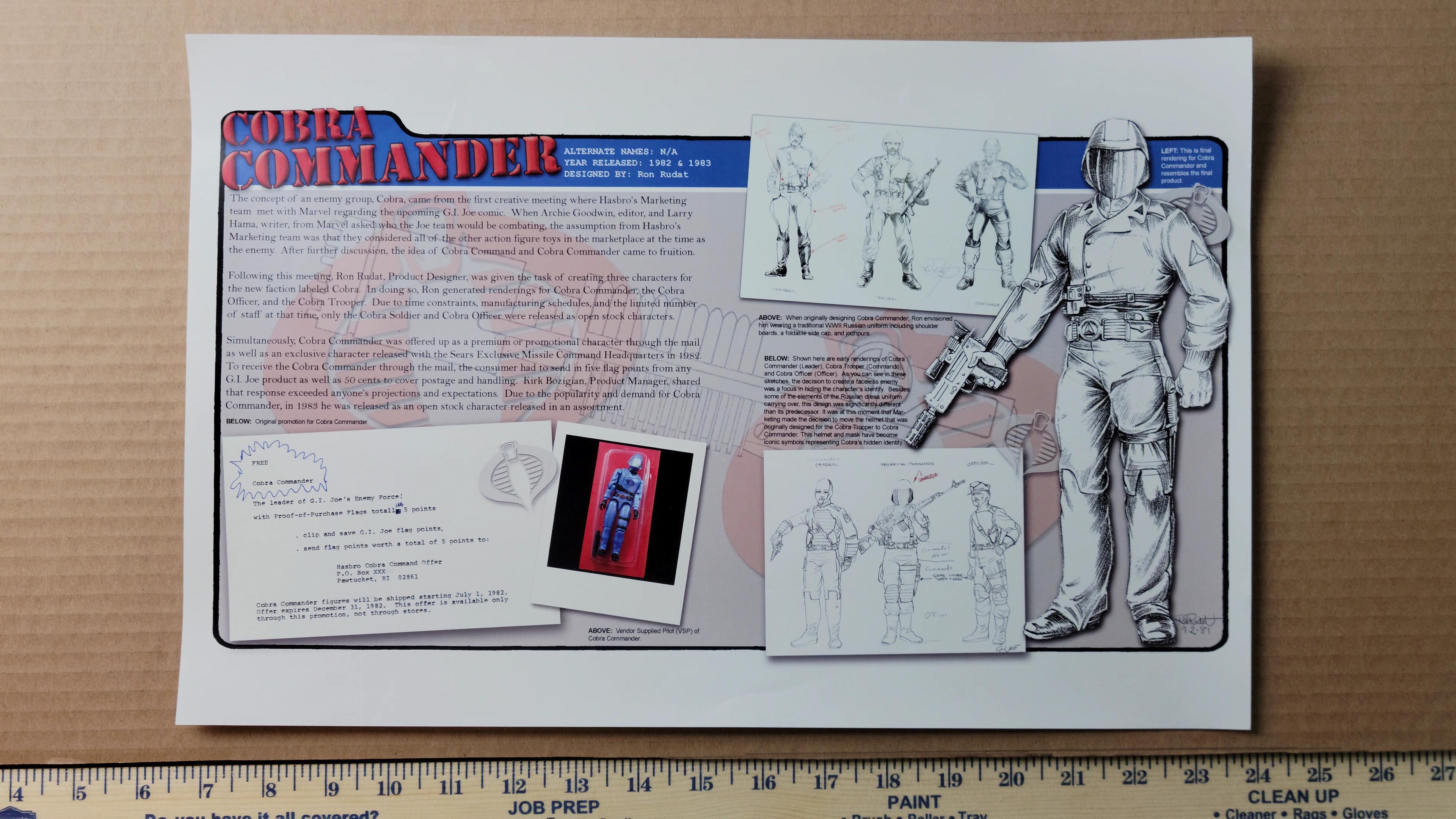 Cobra Commander "Creating G.I. Joe: A Real American Hero" Exclusive 17"x11" Print