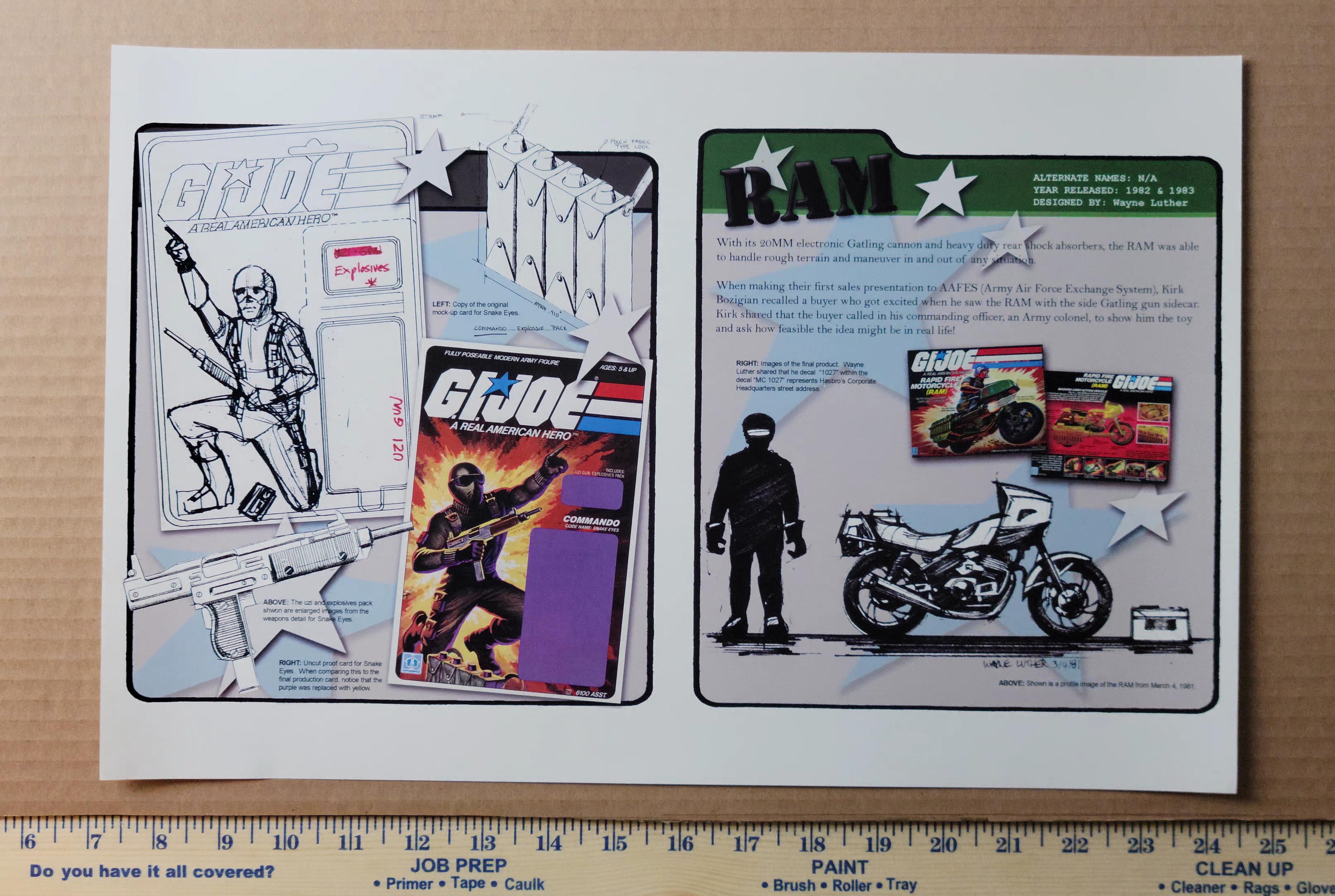 Snake Eyes / RAM Cycle "Creating G.I. Joe: A Real American Hero" Exclusive 17"x11" Print