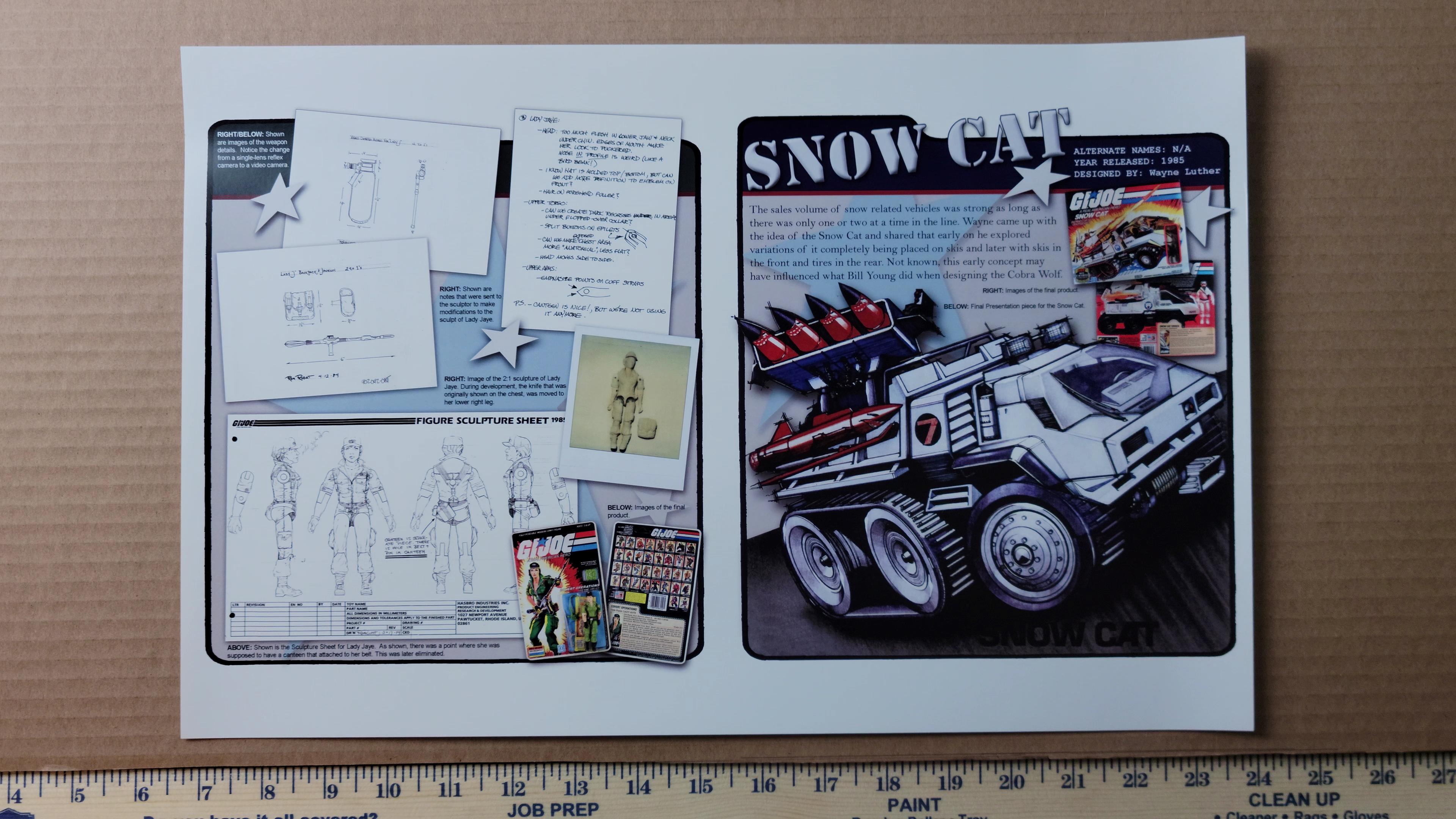 Snow Cat Vehicle "Creating G.I. Joe: A Real American Hero" Exclusive 17"x11" Print