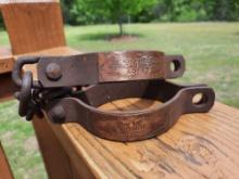 Iron Chain & Leg Shackles Cuffs WW Wilber African Seller 1806 Lot #43 Cuffs