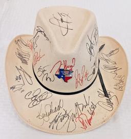 2008 NASCAR Race Field Multi Sign-ed 40x Auto Peters Bros Cowboy Hat 1/1