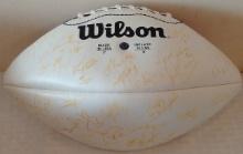 1993 Atlanta Falcons Team 45+ Signatures Wilson NFL Full Size Logo Football Auto Sign-ed