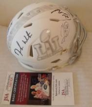 6x Autographed Signed Mini NFL Football Helmet JSA Hines Golic DeShaun Villanueva Herm