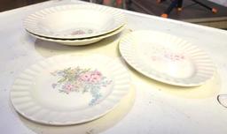 Vintage Floral Plate Set $1 STS