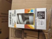 Box of 19 Sunlite 13 Watt (60 Watt Replacement) GU24 Based Spiral Light Bulbs, Warm White, 2700k,