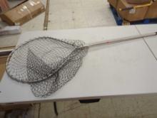 Vintage large metal fishing net. Comes as is shown in photos. Appears to be used. 19.5"W x 55"H