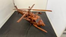 MH-60 PAVE HAWK HELICOPTER HIGH GLOSS WOOD MODEL
