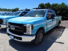 2019 Ford F-250 4 Door Utility Bed w/Ladder Rack, Gas, License# NEZ-G73, VIN 1FD7W2A6XKED56629,