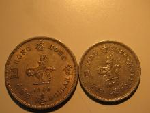 Foreign Coins:  1960 & 1978 Hong Kong Dollars