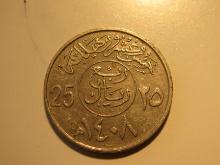 Foreign Coins: Saudi 25 unit coin