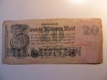 Foreign Currency: 1923 Germany 20 Million note