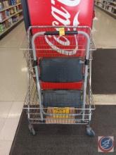 Step stool and dual basket cart