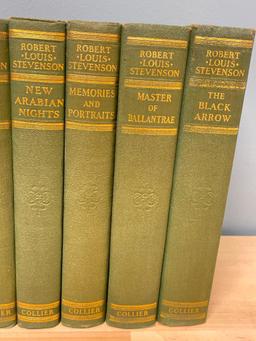 Set of 9 The Works of Robert Louis Stevenson (1912)