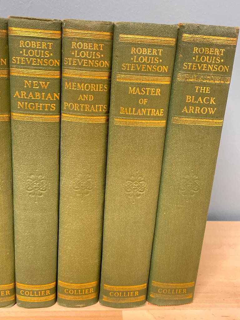 Set of 9 The Works of Robert Louis Stevenson (1912)