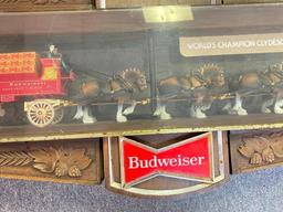 Vintage Lighted Budweiser Clydesdales Sign