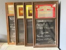Four Chalkboard Signs from King Cole Restaurant