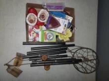 Misc Treasure Lot Incl Dremel Sand Paper, Windchime and More