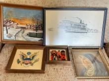 Group of Framed Pieces
