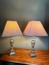 Pair of Contemporary Glass Lamps