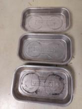 Set of Three Craftsman Metal Magnetic Nuts/Bolts Trays