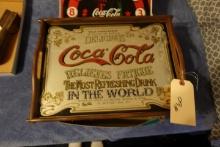 COKE SIGN AND ADVERTISING MIRROR