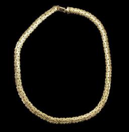 14 Kt Yellow Gold Necklace marked “585”, “FCI”,