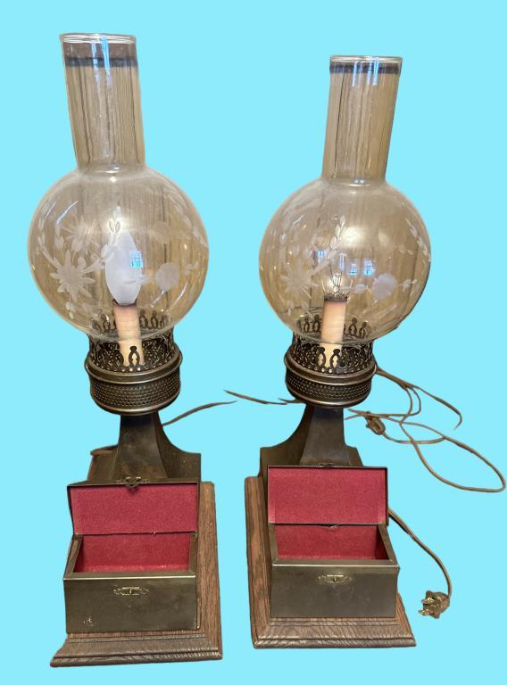 (2) Du Vonn Handcrafted Portable Lamps With