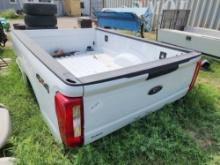 White Ford 4x4 Pickup Truck Bed, Tailgate Bumper