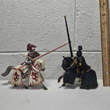 Lot of 2 Schleich Medieval Knights on Horses Toys