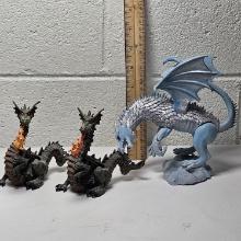 Lot of 3 Dragon Toys / Action Figure