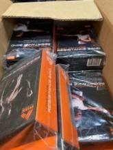 Large box of workout resistance bands