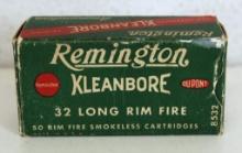 Full Vintage Box Remington .32 Long RF Cartridges Ammunition...