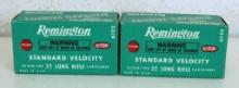 2 Full Vintage Boxes Remington Standard Velocity .22 LR Cartridges Ammunition...