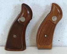 2 Pairs Smith & Wesson K Frame Revolver Wooden Grips...