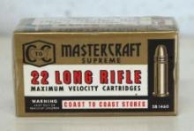 Full Vintage Box Coast-to-Coast Mastercraft Supreme .22 LR Maximum Velocity Cartridges Ammunition...