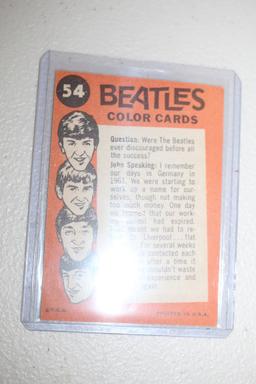 Vintage Topps Beatles Color Card, #54, 1964