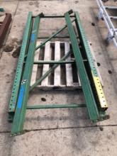 Pallet racking; 2 uprights 42in. deep x 90in. tall, 2 load beams 89in. x 3.75in.