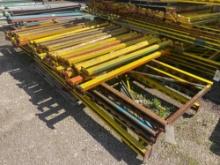 Pallet racking; 4 uprights 3ft. deep x 11.5ft. tall, 30 load beams 58in. x 3.5in.