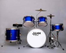 Jamm Jr 5 pc Metallic Blue Drum set. NIB