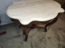 Victorian Turtle Top Marble Top Stand