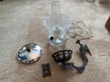 Electrified Wall Mount Oil Lamp