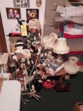 Assortment of Small Decor, Baskets, Lamps, & more