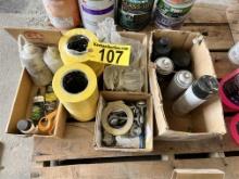 LOT OF ASSORTED AUTO BODY FINISHING SUPPLIES