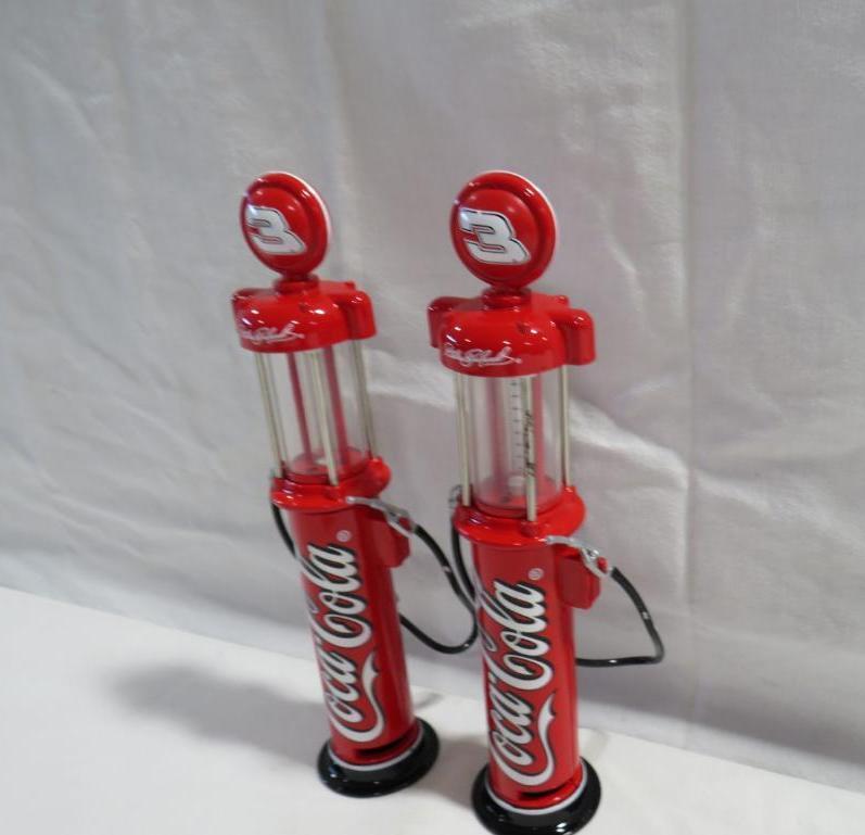 (2) Dale Earnhardt #3 Coke Gas Pump Banks