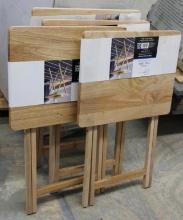 Four New Folding Wood Tray Tables