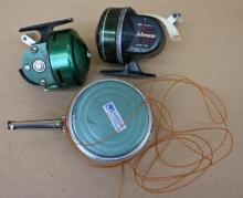 Martin 38A Fly Reel with Two Johnson Closed face Reels